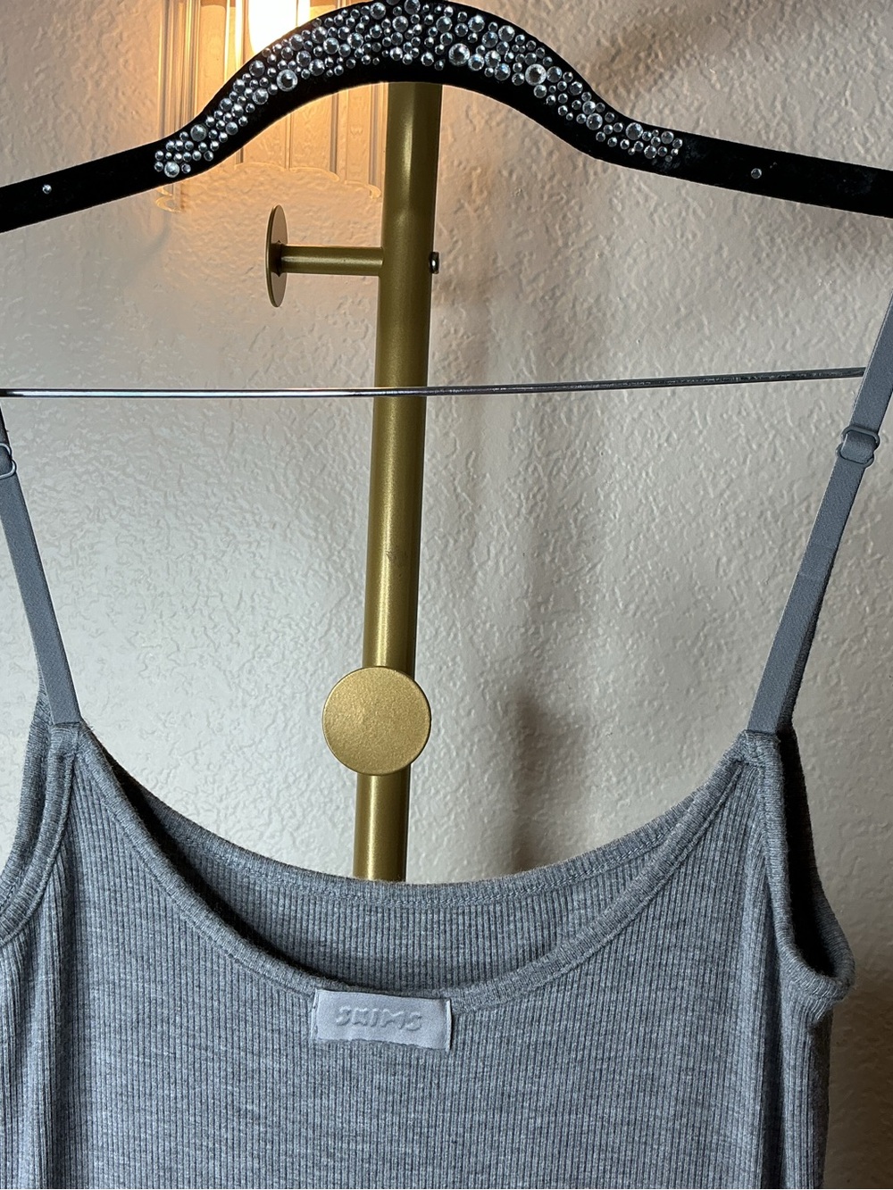 SKIMS Gray Ribbed long dress